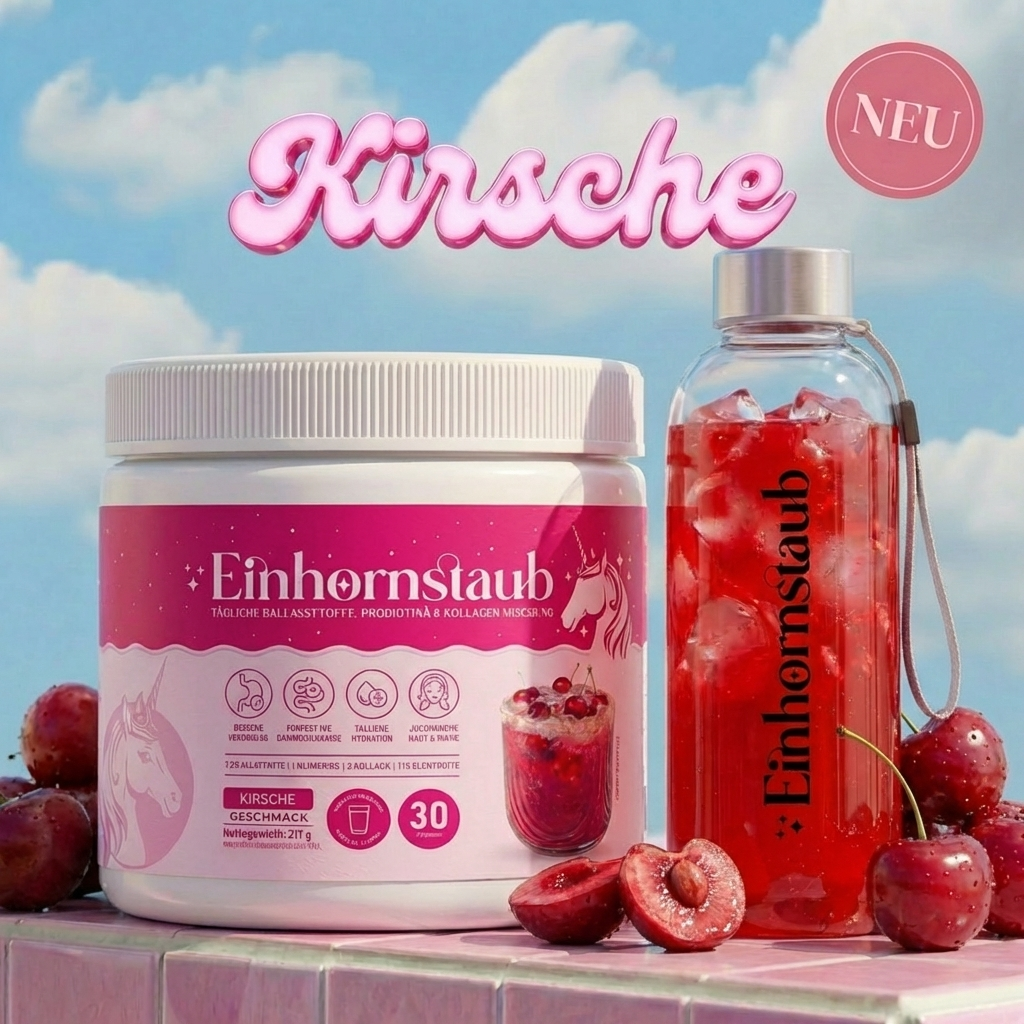 Einhornstaub + Trinkflasche für unterwegs